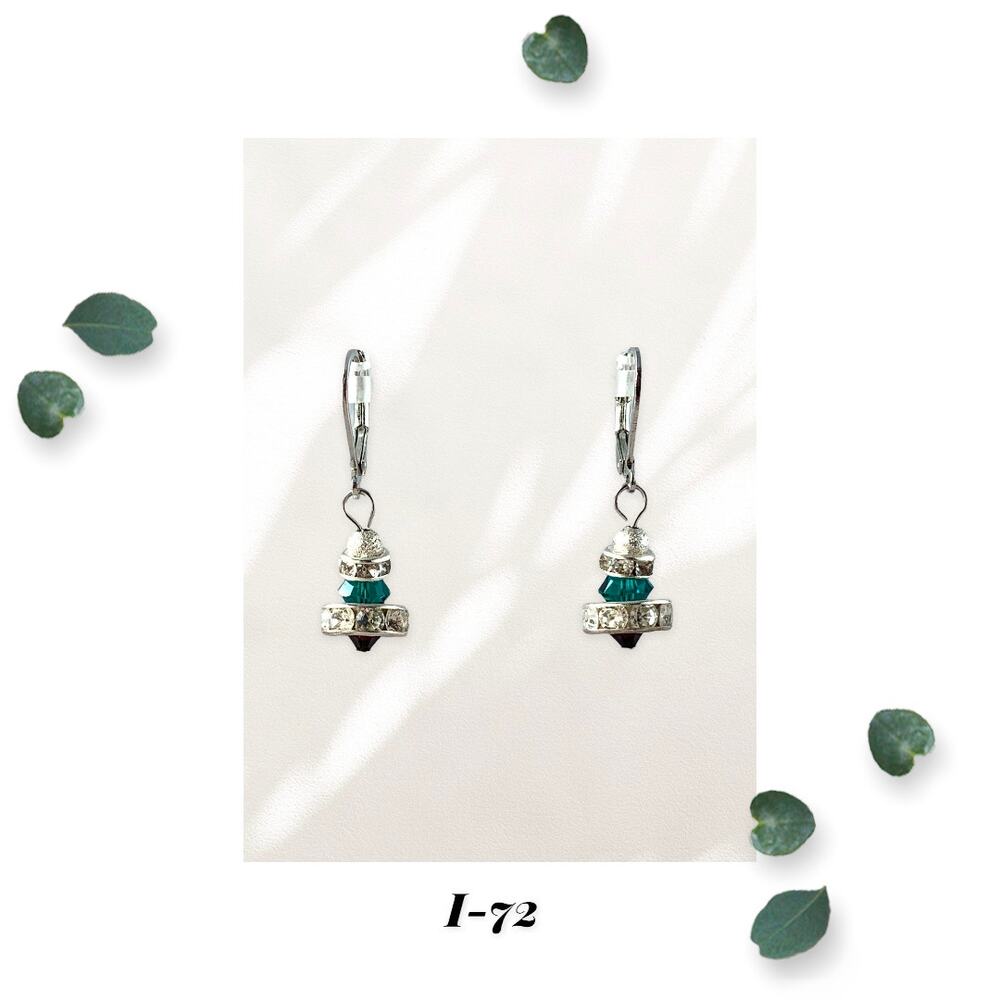 Crystal Christmas Tree Dangle Earrings